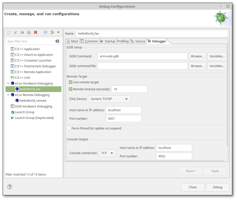 Hardware Launcher - ITM output via TCP/IP port