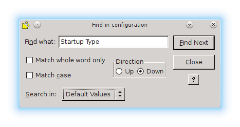 Find dialog box