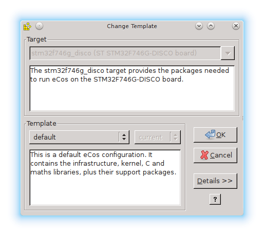 Templates dialog box